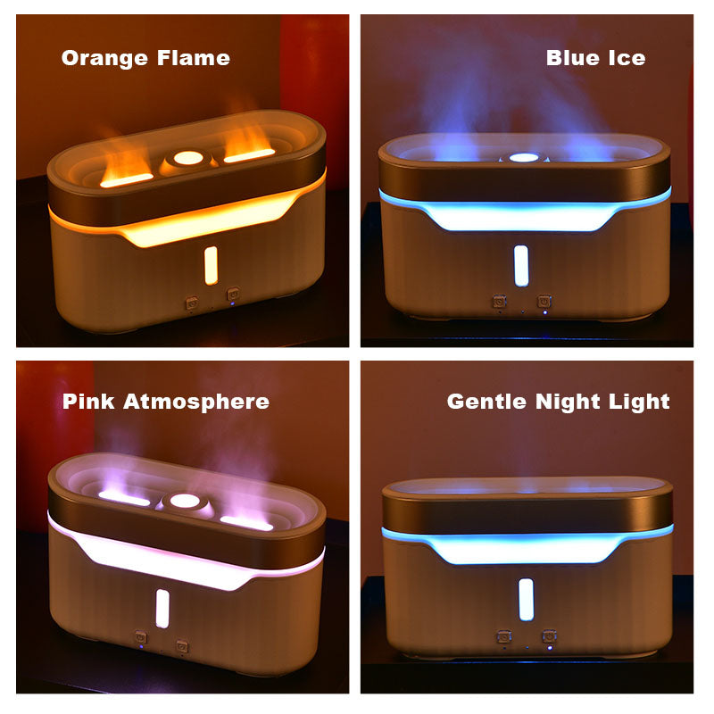 Nouveau méduse flamme humidificateur Simulation flamme aromathérapie humidificateur méduse brouillard cercle atmosphère lampe humidificateur