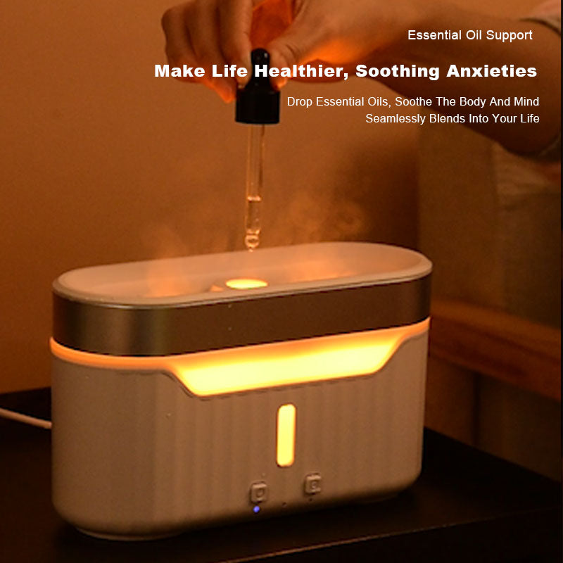 Nouveau méduse flamme humidificateur Simulation flamme aromathérapie humidificateur méduse brouillard cercle atmosphère lampe humidificateur