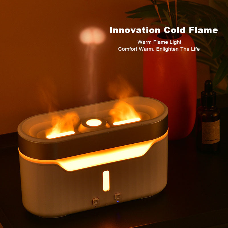 Nouveau méduse flamme humidificateur Simulation flamme aromathérapie humidificateur méduse brouillard cercle atmosphère lampe humidificateur