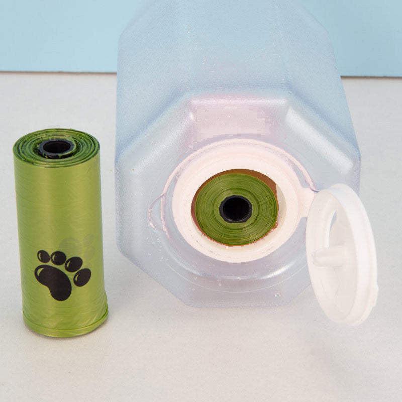 Portable chat chien bouteille d'eau distributeur de nourriture buveur caca distributeur 3 en 1 étanche multifonctionnel chien bouteille d'eau produits pour animaux de compagnie