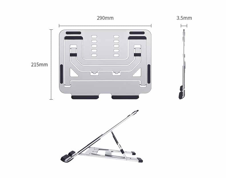 Adjustable Aluminum Laptop/Tablet Stand