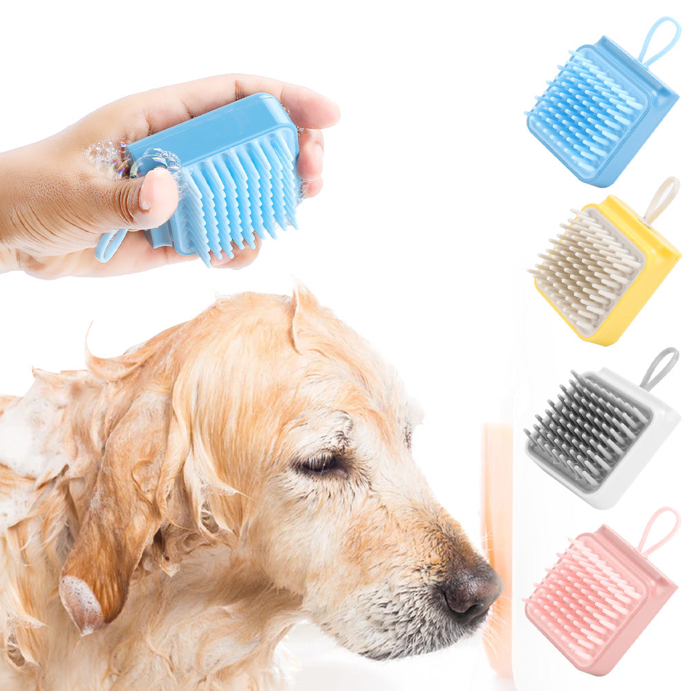 Chien de compagnie chat bain brosse peigne multifonctionnel brosse cheveux fourrure toilettage massage lavage peigne humide et sec enlever les nœuds de cheveux