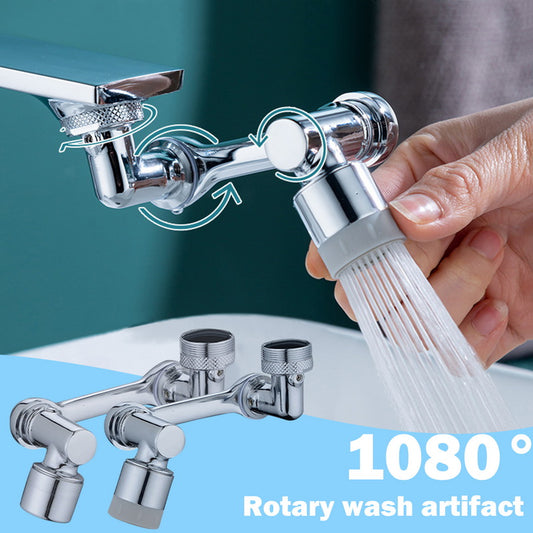 Aérateur de robinet universel 1080 pivotant, rallonge de robinet multifonction, douche universelle pivotante résistante aux éclaboussures