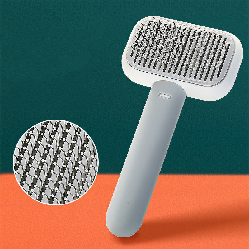 Nouveau Pet Chat Chien Brosse À Cheveux Peigne De Massage Des Cheveux Brosse À Noeud Ouvert Toilettage Outil De Nettoyage Peigne En Acier Inoxydable