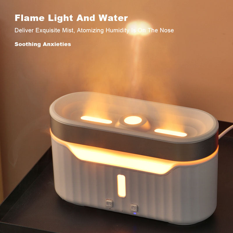 Nouveau méduse flamme humidificateur Simulation flamme aromathérapie humidificateur méduse brouillard cercle atmosphère lampe humidificateur