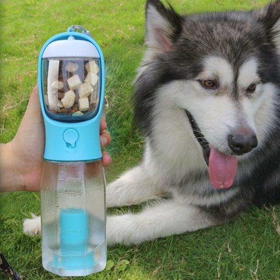 Portable chat chien bouteille d'eau distributeur de nourriture buveur caca distributeur 3 en 1 étanche multifonctionnel chien bouteille d'eau produits pour animaux de compagnie